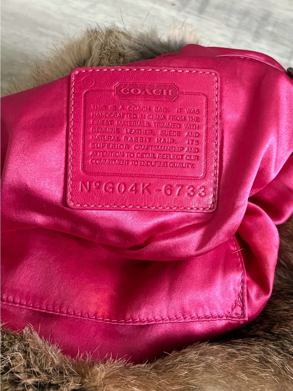 Coach Rabbit Fur Bag - Picture 5 of 5